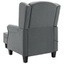Voir la diapositive 5 : VIDAXL Fauteuil de massage avec repose-pied Gris clair Tissu