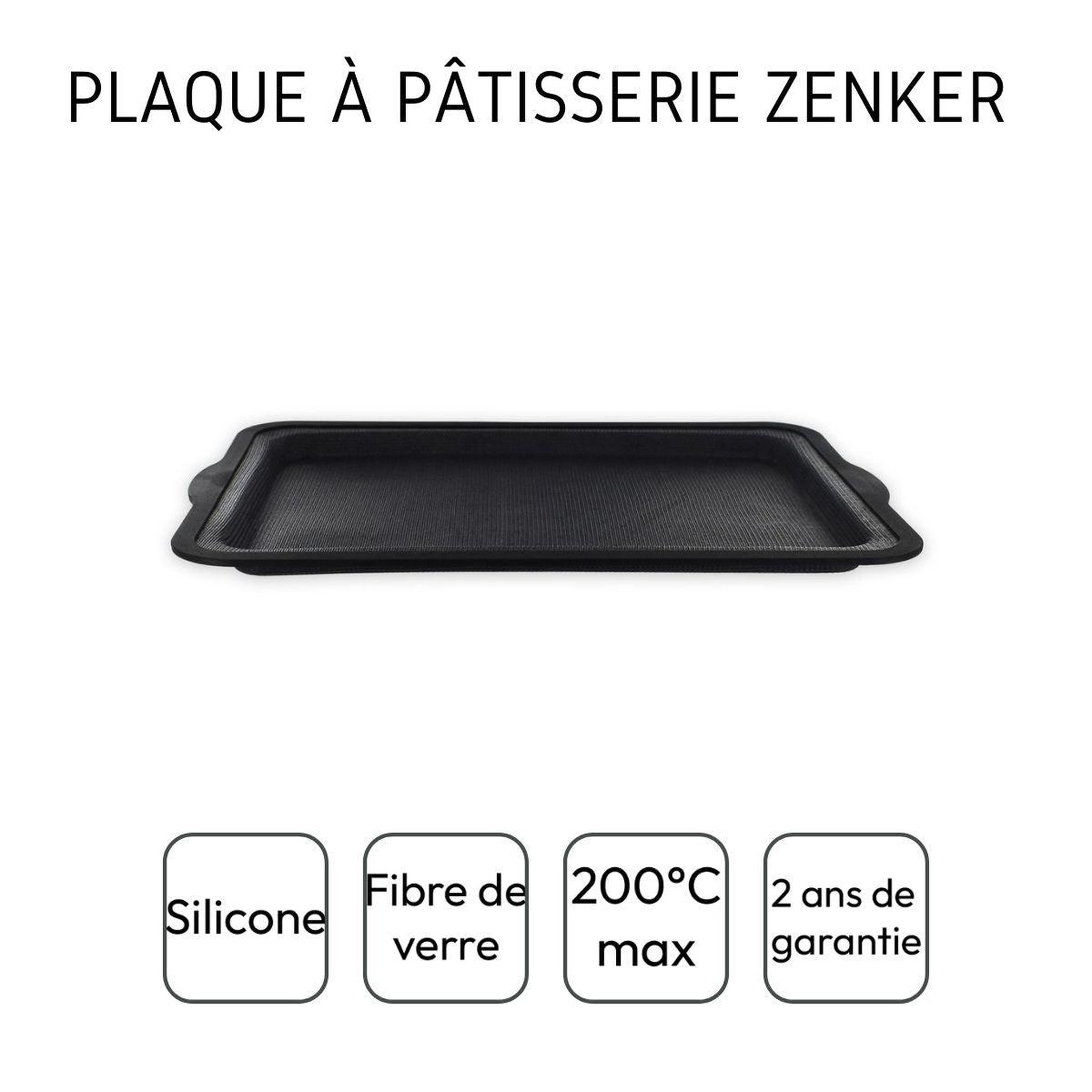Voir la diapositive 4 : ZENKER Plaque à pâtisserie rectangle 35 x 26 cm zenker silicone fibre de verre