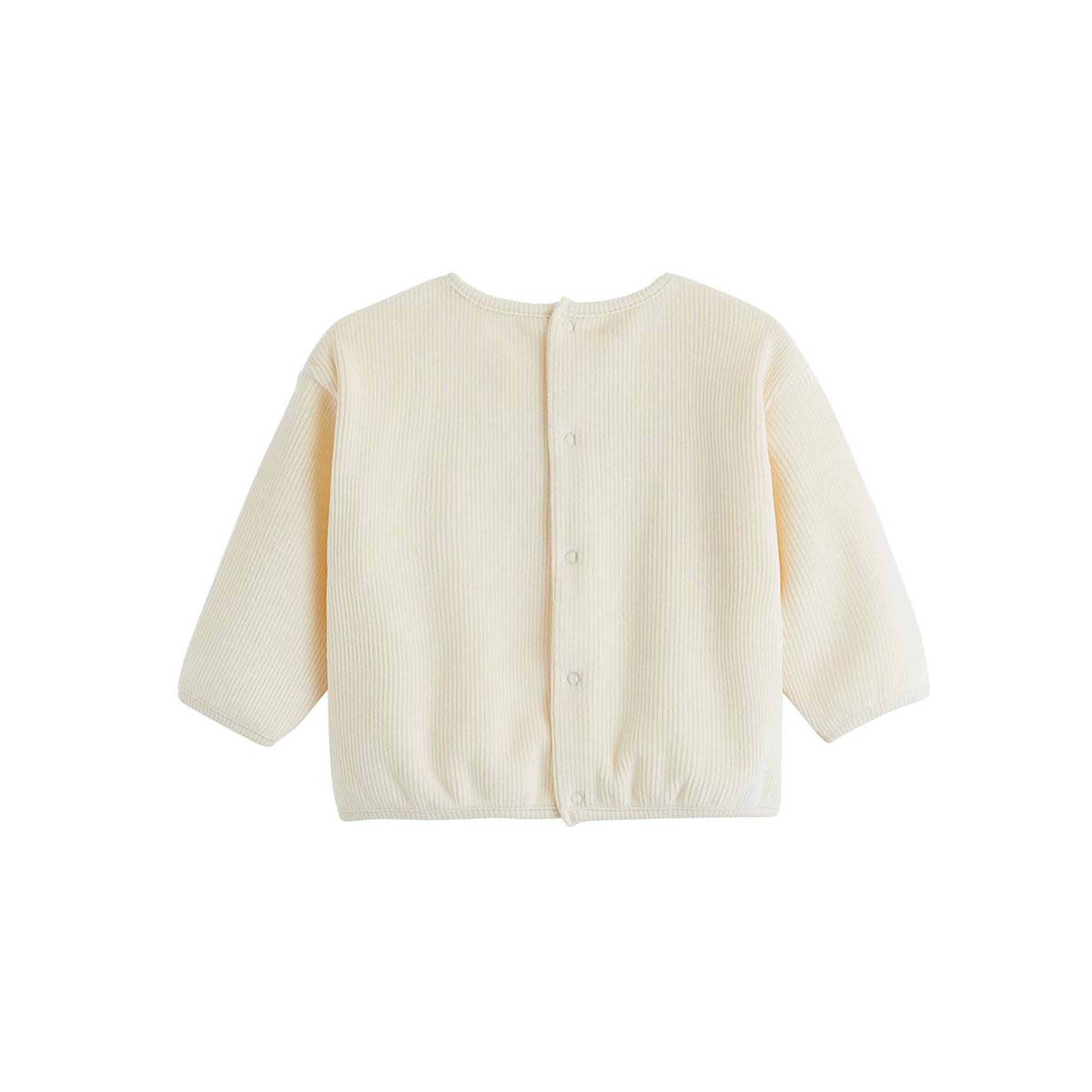 Voir la diapositive 2 : PETIT BEGUIN Sweat-shirt bébé en velours Neige