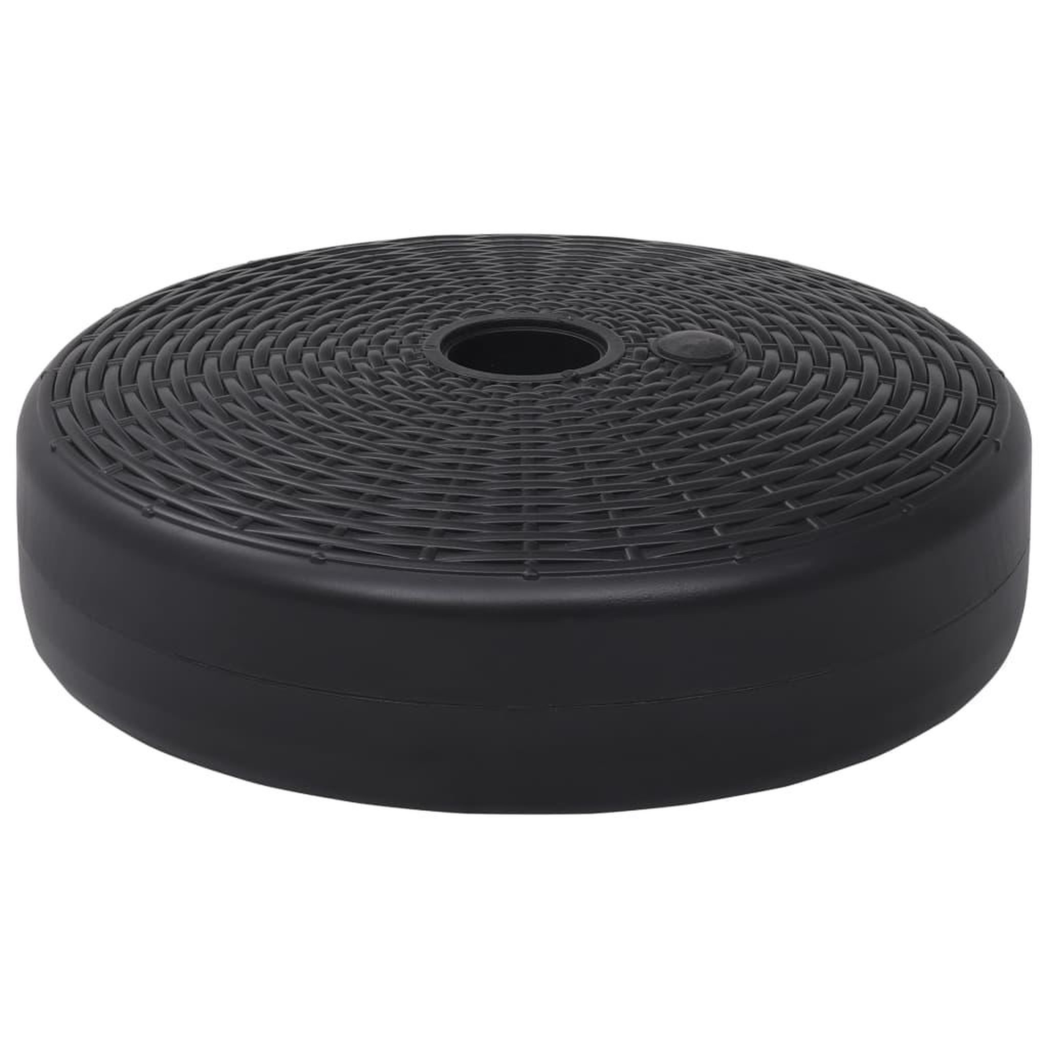 Voir la diapositive 2 : VIDAXL Socle de parasol rempli de sable/d'eau 24 l noir
