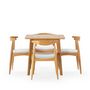 Voir la diapositive 3 : VS VENTA-STOCK Ensemble table 80x80 cm et 4 chaises de salle à manger Corzo Chêne