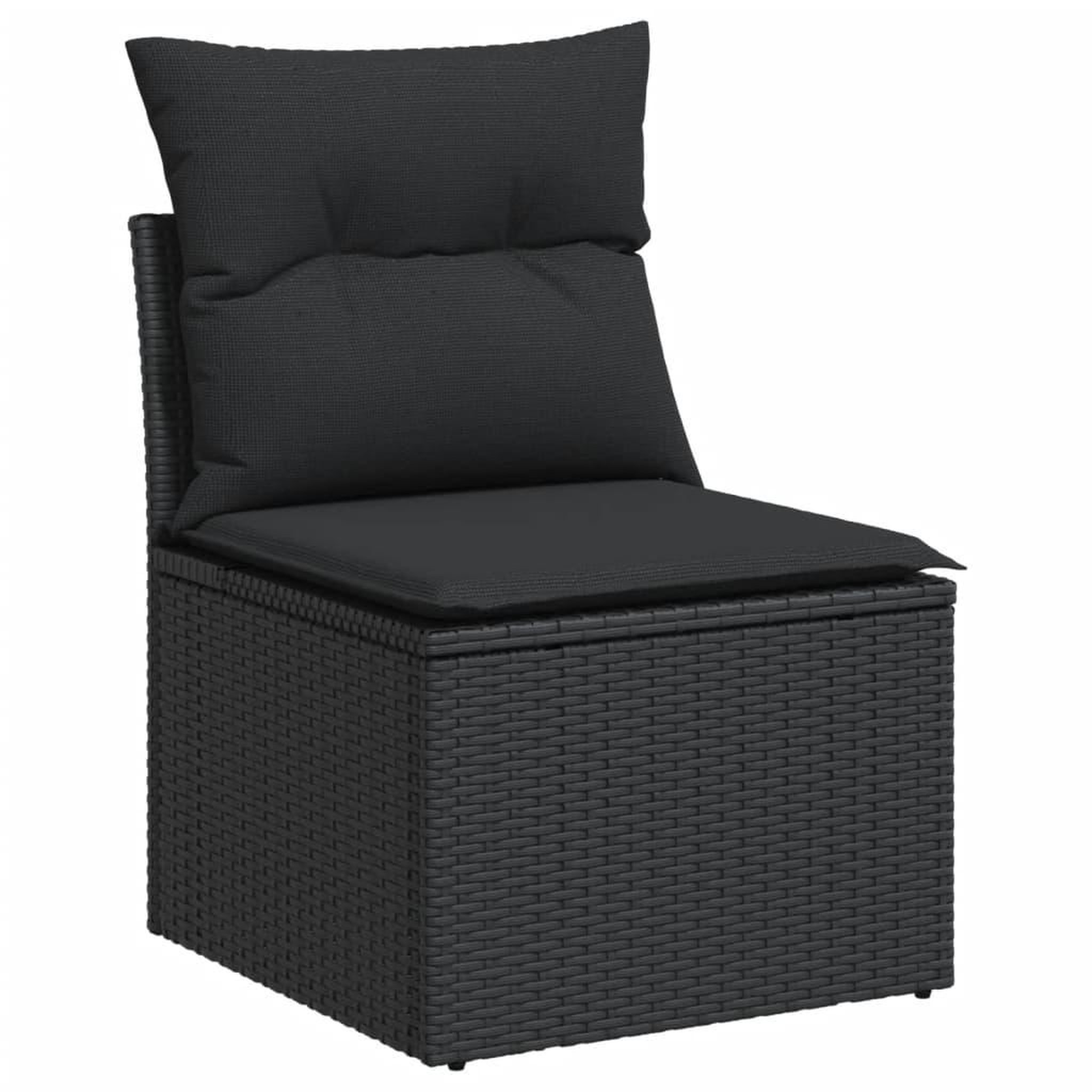 Voir la diapositive 5 : VIDAXL Salon de jardin 8 pcs avec coussins noir resine tressee
