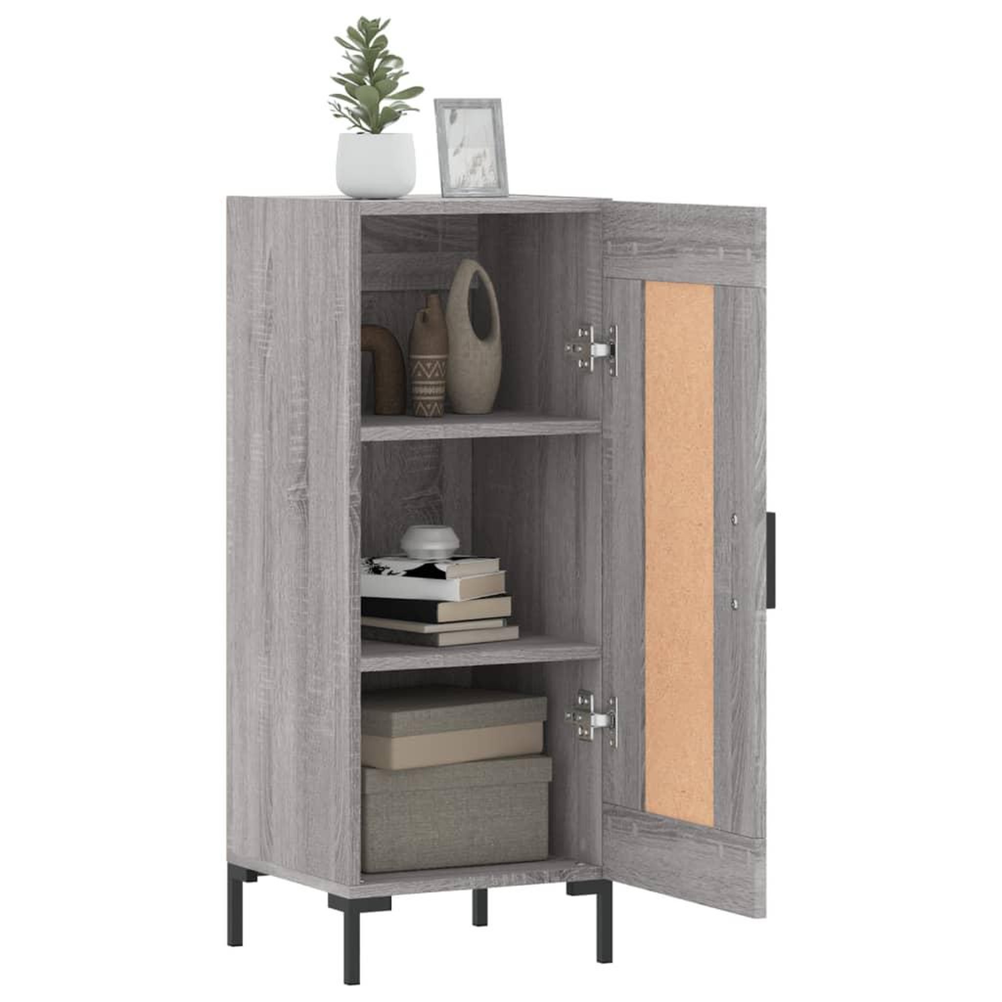 Voir la diapositive 4 : VIDAXL Buffet Sonoma gris 34,5x34x90 cm Bois d'ingenierie