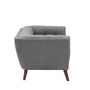 Voir la diapositive 2 : Rendez vous déco Canapé 3 places capitonné en tissu gris - Carmen