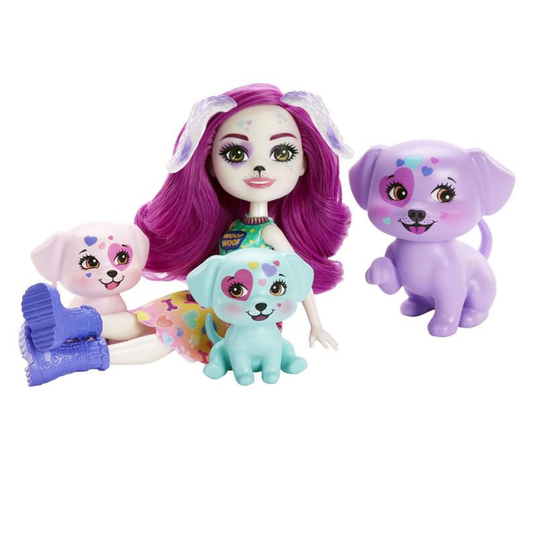 Voir la diapositive 2 : MATTEL Mattel - Enchantimals City Tails Doll with Animal Friends HKN14