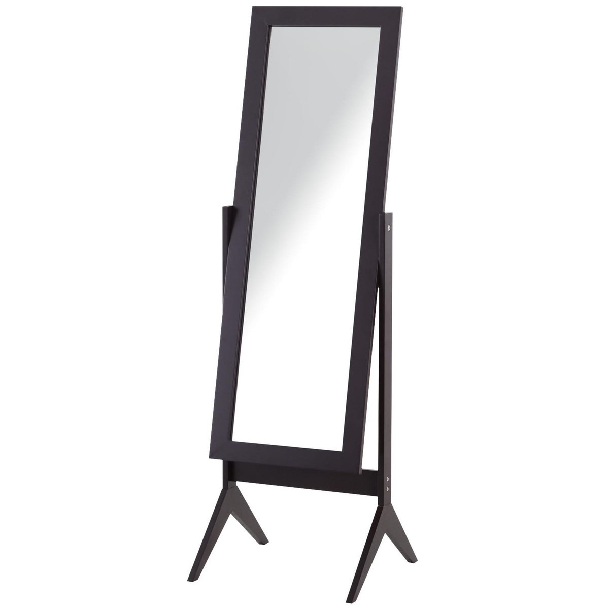 HOMCOM Miroir à pied inclinaison réglable dim. 47L x 46l x 148H cm MDF