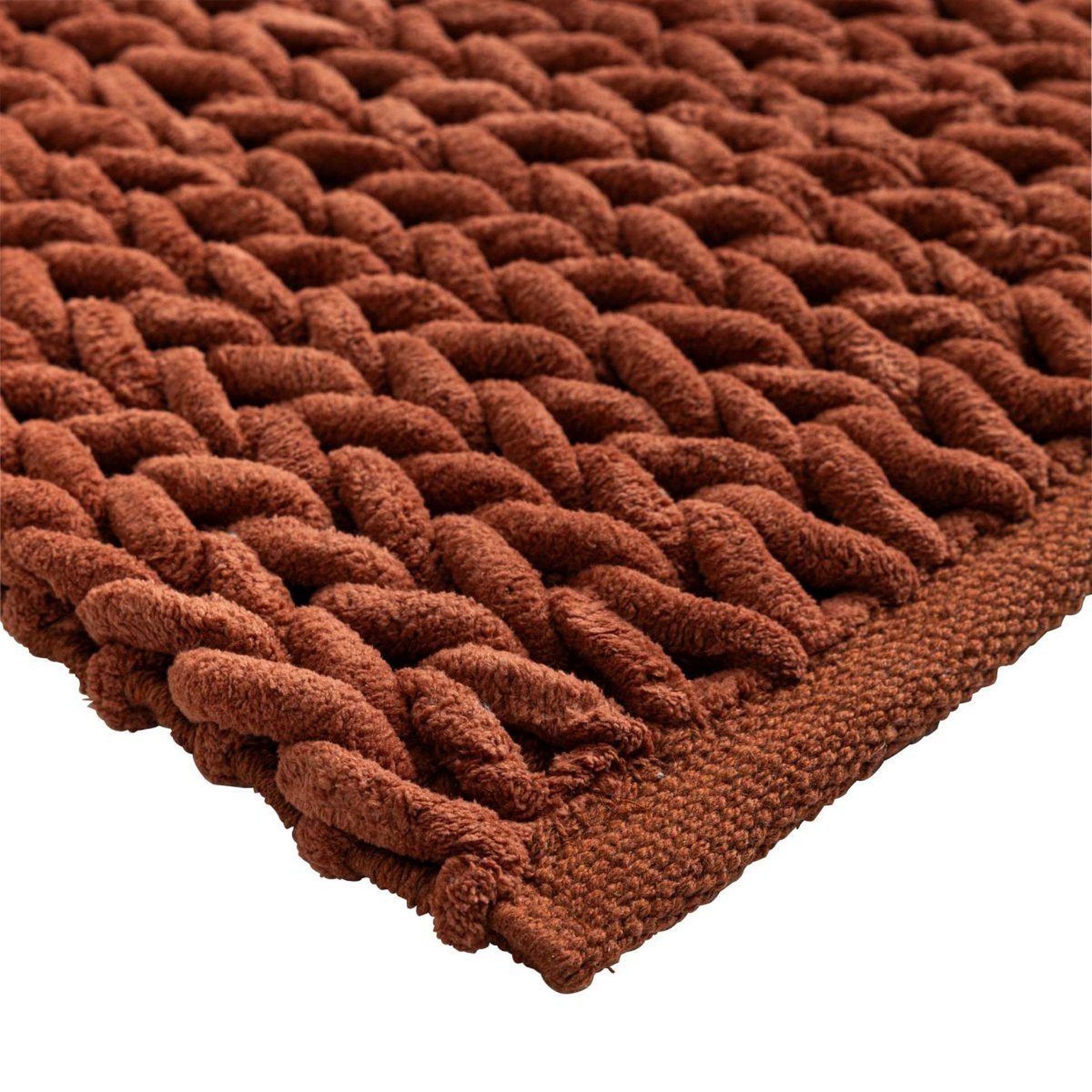 Voir la diapositive 3 : Douceur d'Intérieur Tapis de bain en chenille  ariel  50x80cm terracotta