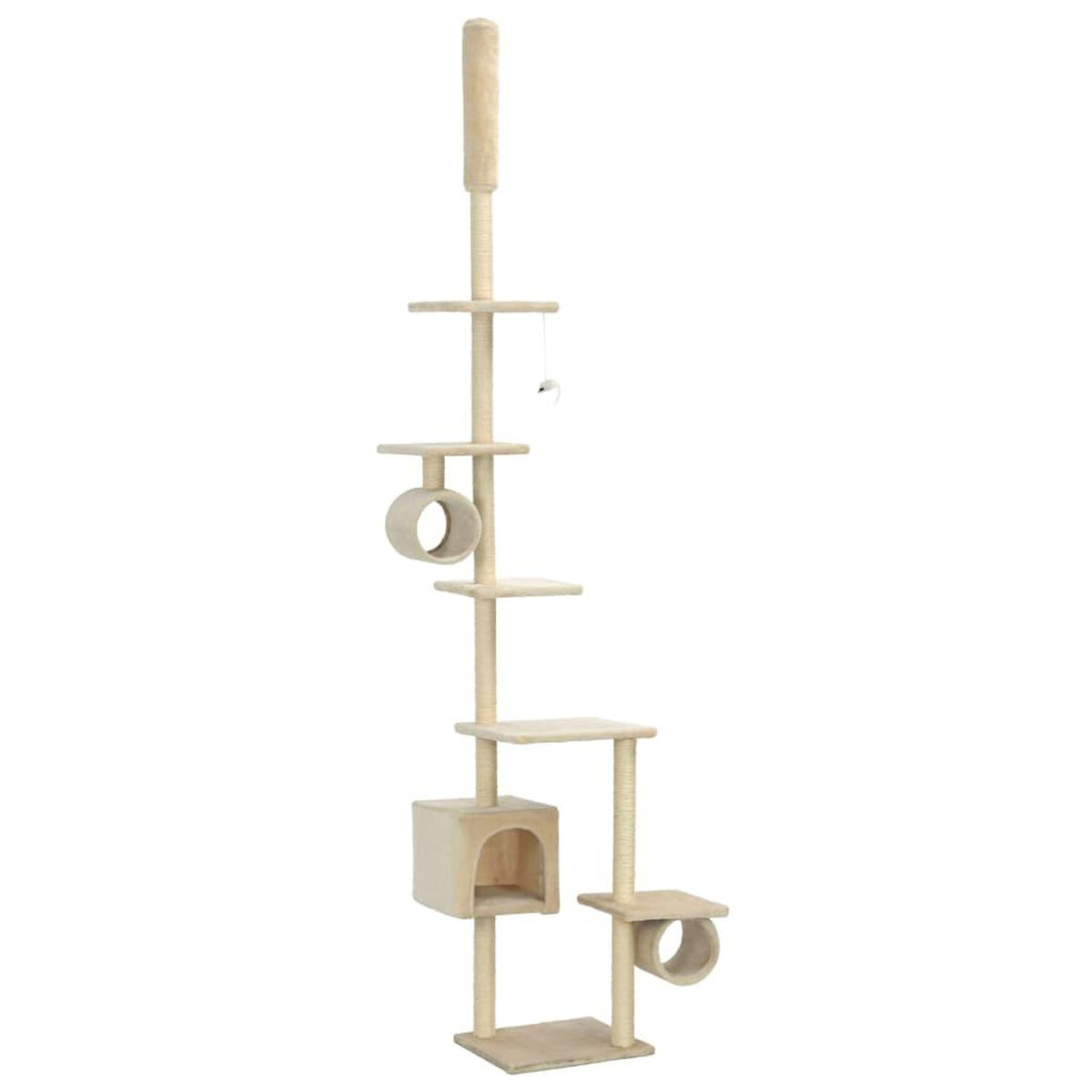 VIDAXL Arbre a chat avec griffoirs en sisal 260 cm Beige