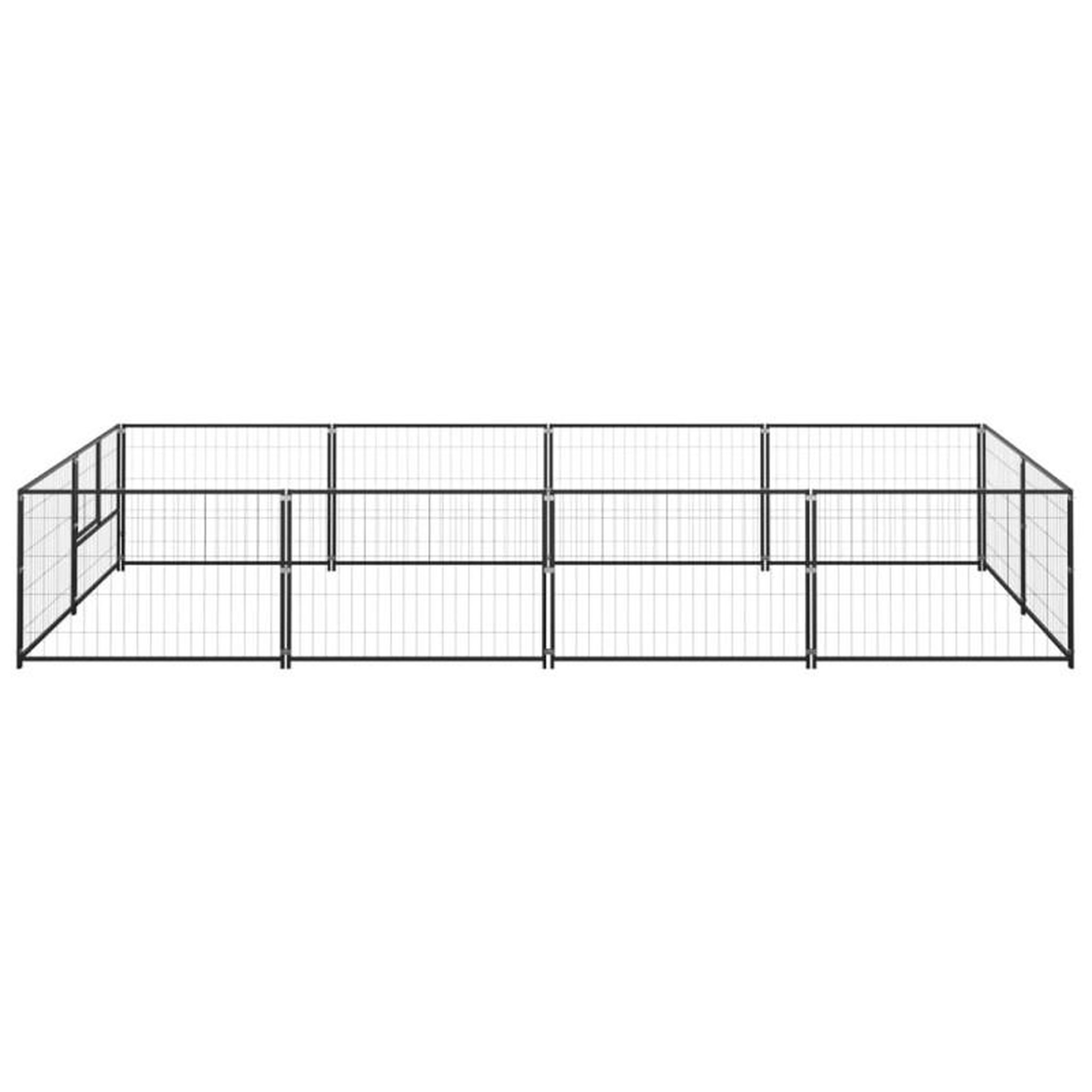 Voir la diapositive 2 : VIDAXL Chenil Noir 8 m² Acier