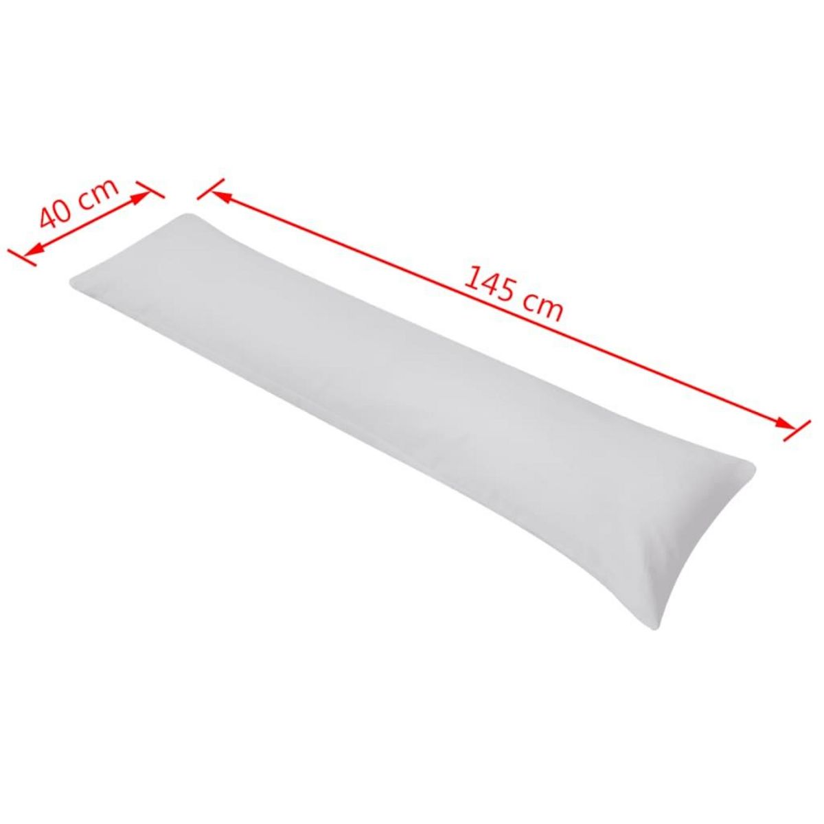 VIDAXL Oreiller de corps 40 x 145 cm Gris