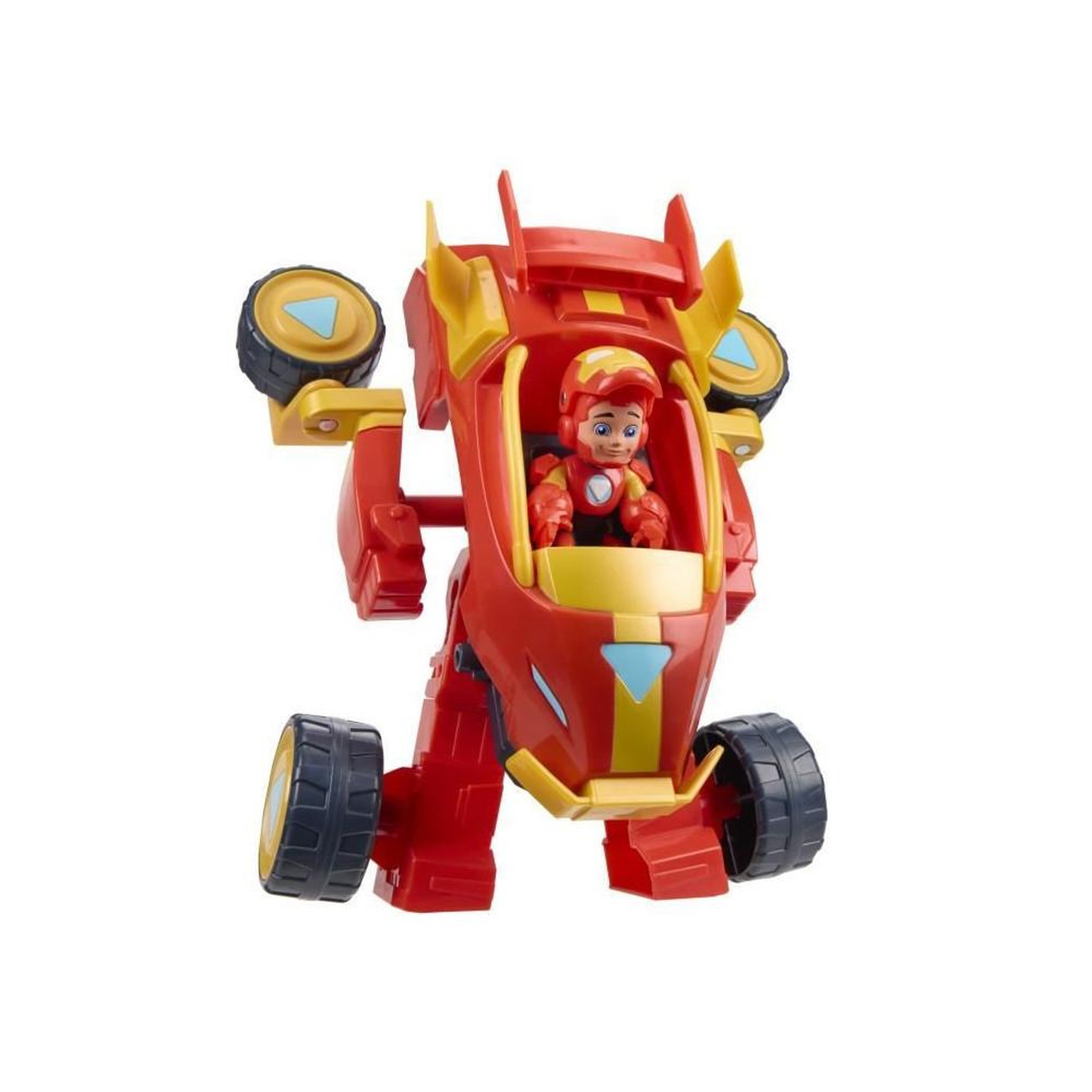 HASBRO Armure mecha Iron Man et véhicule 2-en-1, Marvel Iron Man and his Awesome Friends, des 3 ans