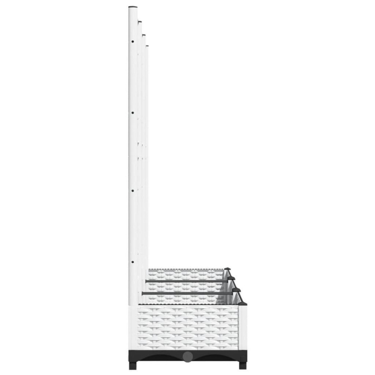 VIDAXL Jardiniere avec treillis Blanc 120x40x121,5 cm PP