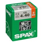 CENTRALE BRICO Lot de 125 vis acier tête fraisée torx SPAX, Diam.4 mm x L.40 mm