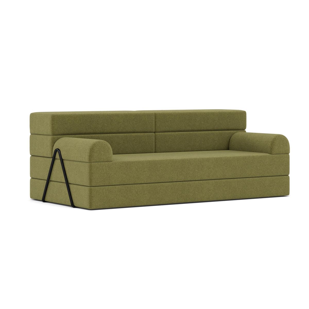 LISA DESIGN Astral - canapé 3 places convertible en velours texturé