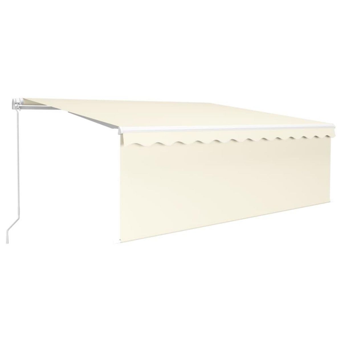 VIDAXL Auvent manuel retractable avec store 4x3 m Creme