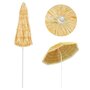 Voir la diapositive 3 : VIDAXL Parasol de plage Naturel 240 cm Style hawaïen