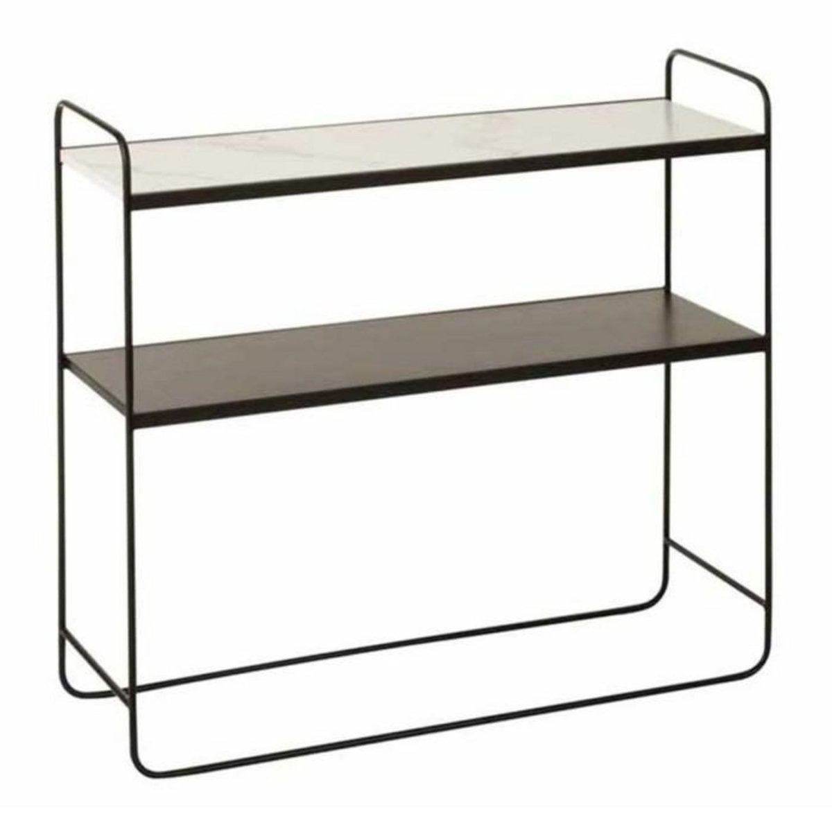 Paris Prix Console Design  2 Niveaux  90cm Noir & Blanc