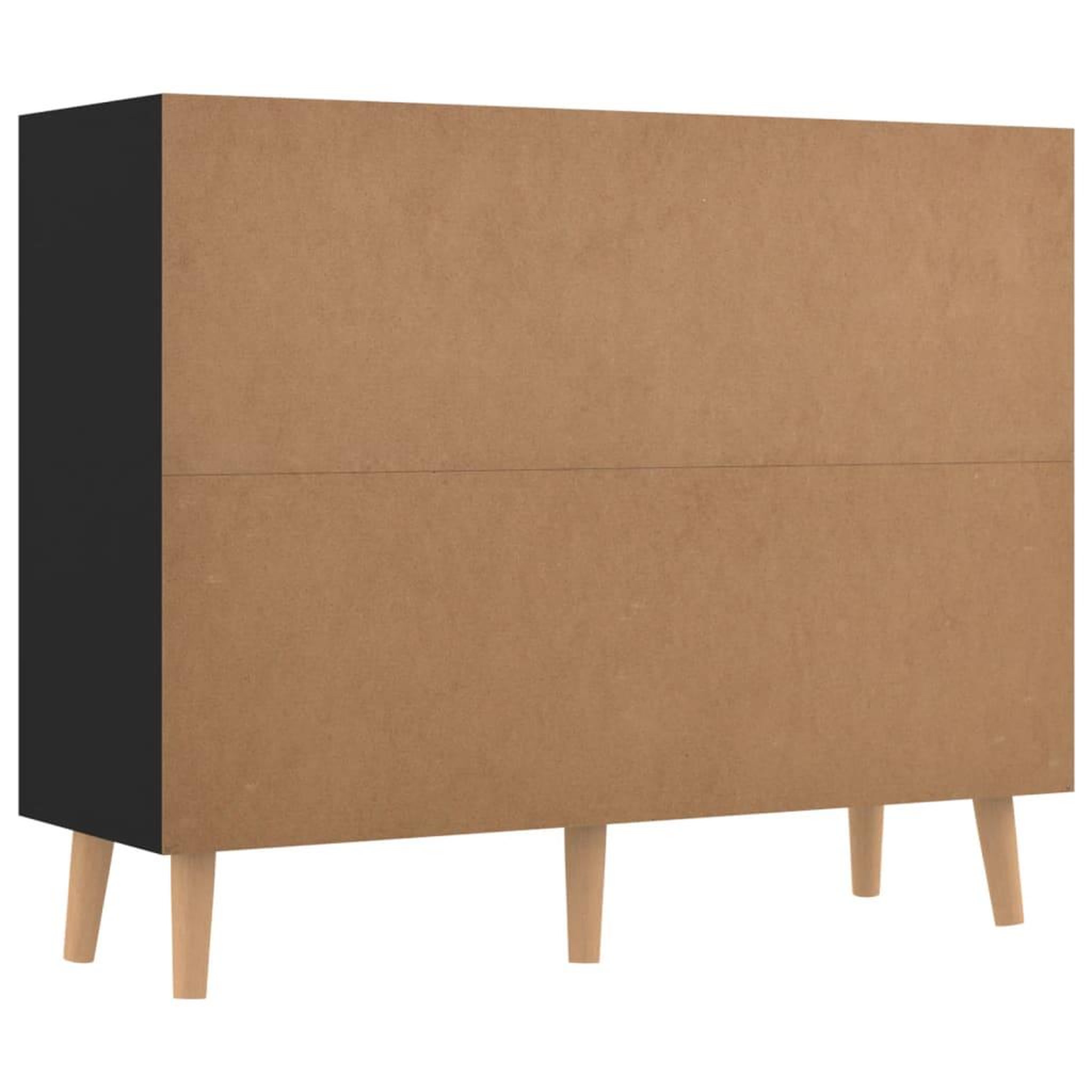 Voir la diapositive 5 : VIDAXL Buffet noir 90x30x72 cm bois d'ingenierie