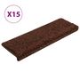 Voir la diapositive 2 : VIDAXL Tapis d'escalier 15 pcs 65x21x4 cm Marron