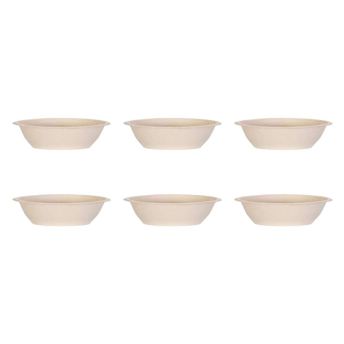 Paris Prix Lot de 6 Coupelles Rondes  Blé  15cm Beige