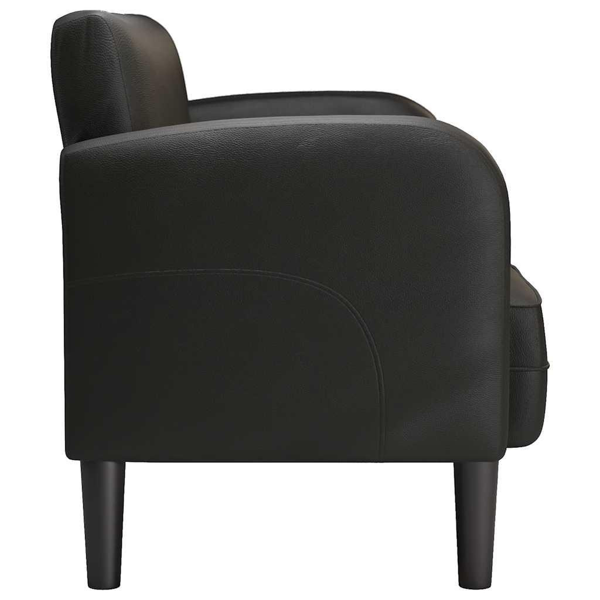 Voir la diapositive 4 : VIDAXL Canape causeuse noir 110 cm similicuir