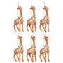 Voir la diapositive 1 : Paris Prix Lot de 6 Boules de Noël  Girafe  13cm Marron