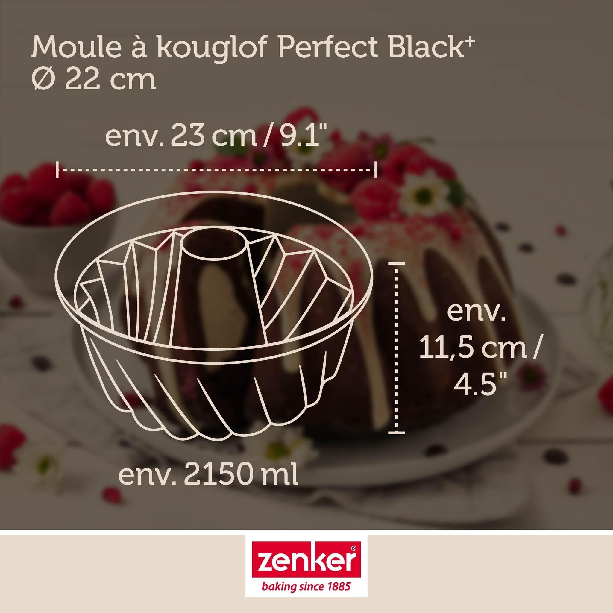 Voir la diapositive 3 : ZENKER Moule à kouglof 22 cm zenker perfectback+