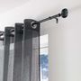 Voir la diapositive 2 : Douceur d'Intérieur Kit de tringle à rideaux extensible Disque Martelé - L120 /L210 cm - Patine noir