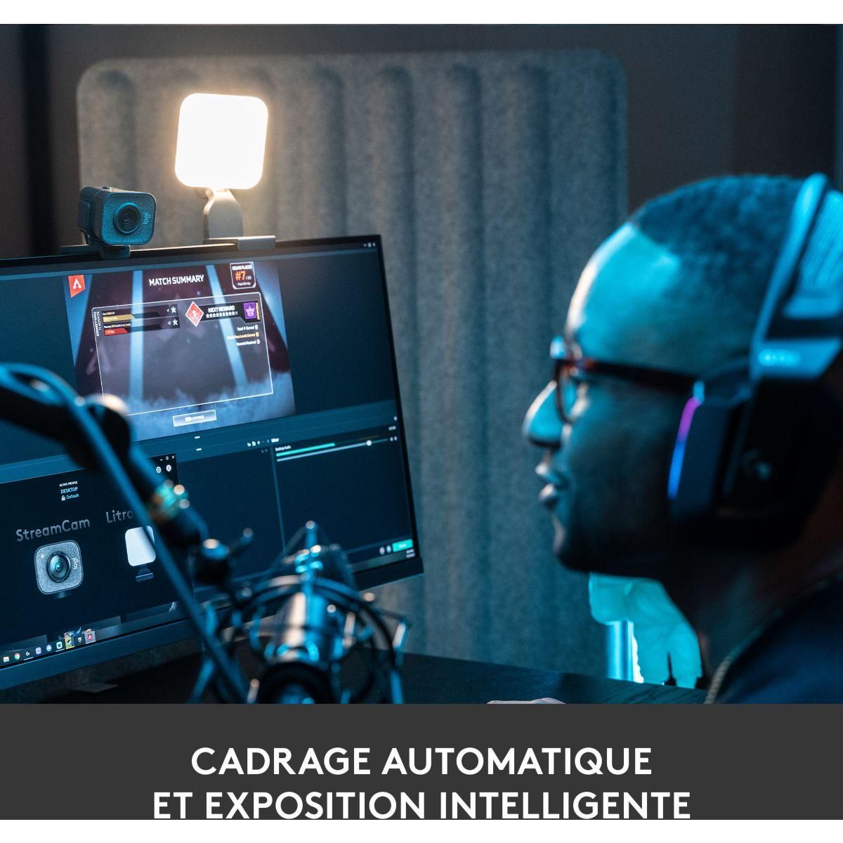 Logitech Webcam Streamcam Graphite double microphone