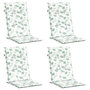 Voir la diapositive 3 : VIDAXL Coussins de chaise a dossier haut lot de 4 modele de feuille