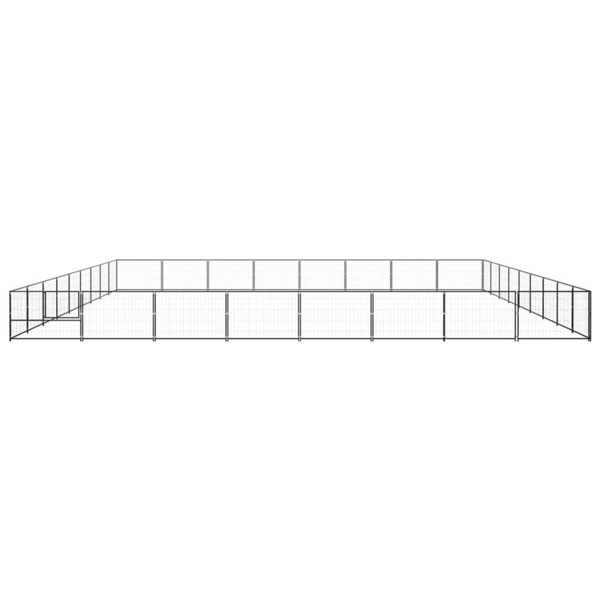 VIDAXL Chenil Noir 72 m² Acier