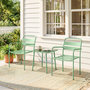 Voir la diapositive 6 : OUTSUNNY Ensemble bistro de jardin 3 pièces métal style vintage vert pastel