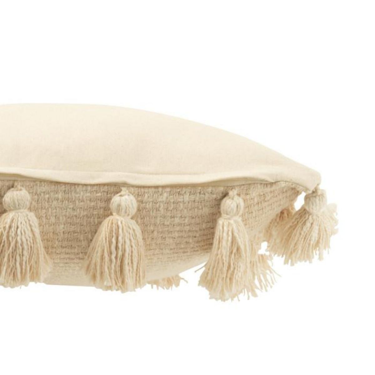 Paris Prix Coussin Déco Tissé  Floches  45x45cm Beige