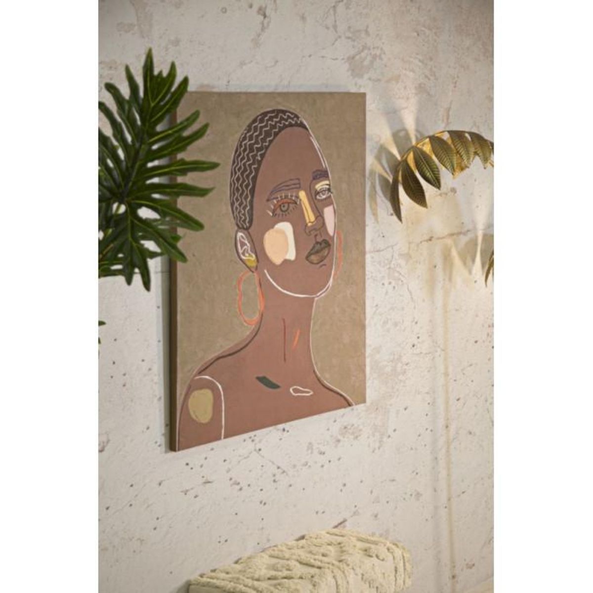 Paris Prix Toile Imprimée Déco  Tribal  80x100cm Marron