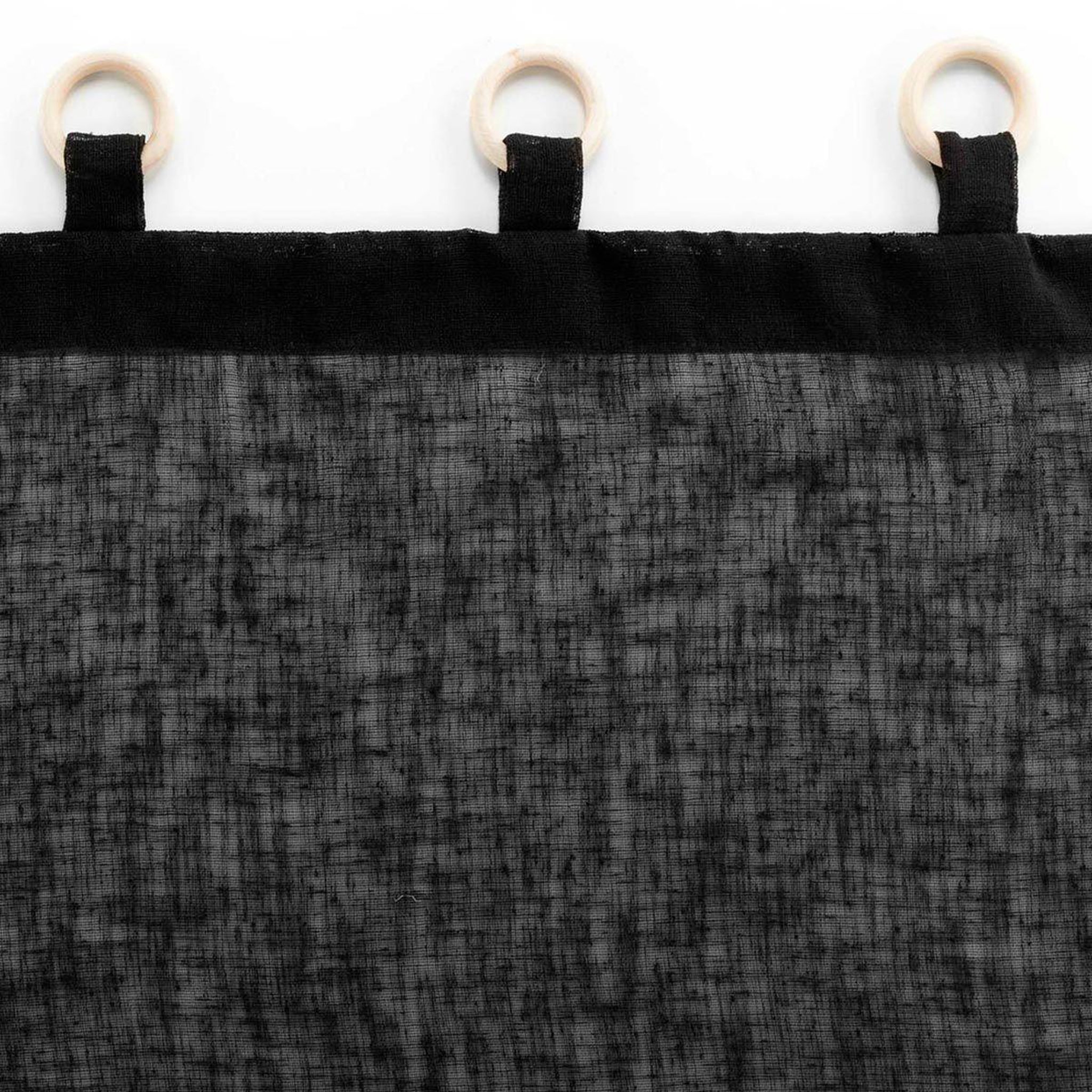 Voir la diapositive 3 : Douceur d'Intérieur Rideau voilage à œillets  minalisa  140x240cm noir