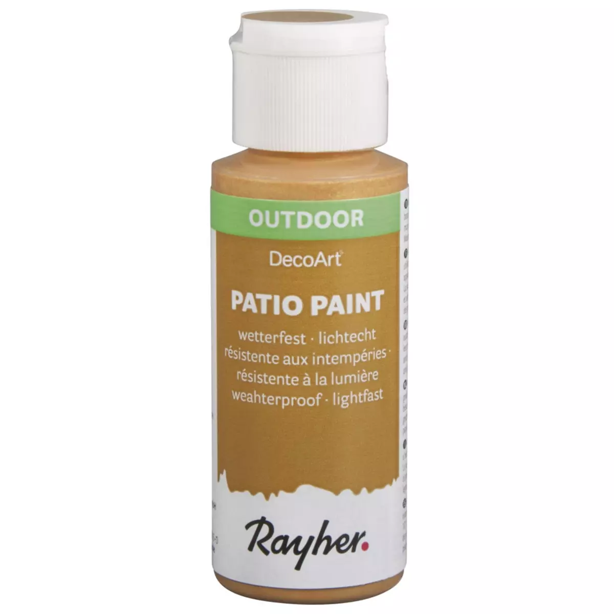 Rayher Patio Paint, or brillant, flacon 59 ml