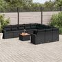 Voir la diapositive 1 : VIDAXL Salon de jardin 12 pcs avec coussins noir resine tressee