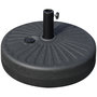Voir la diapositive 1 : OUTSUNNY Pied de parasol rond base de lestage parasol Ø 51 x 30H cm HDPE motif rosace surface texturée noir
