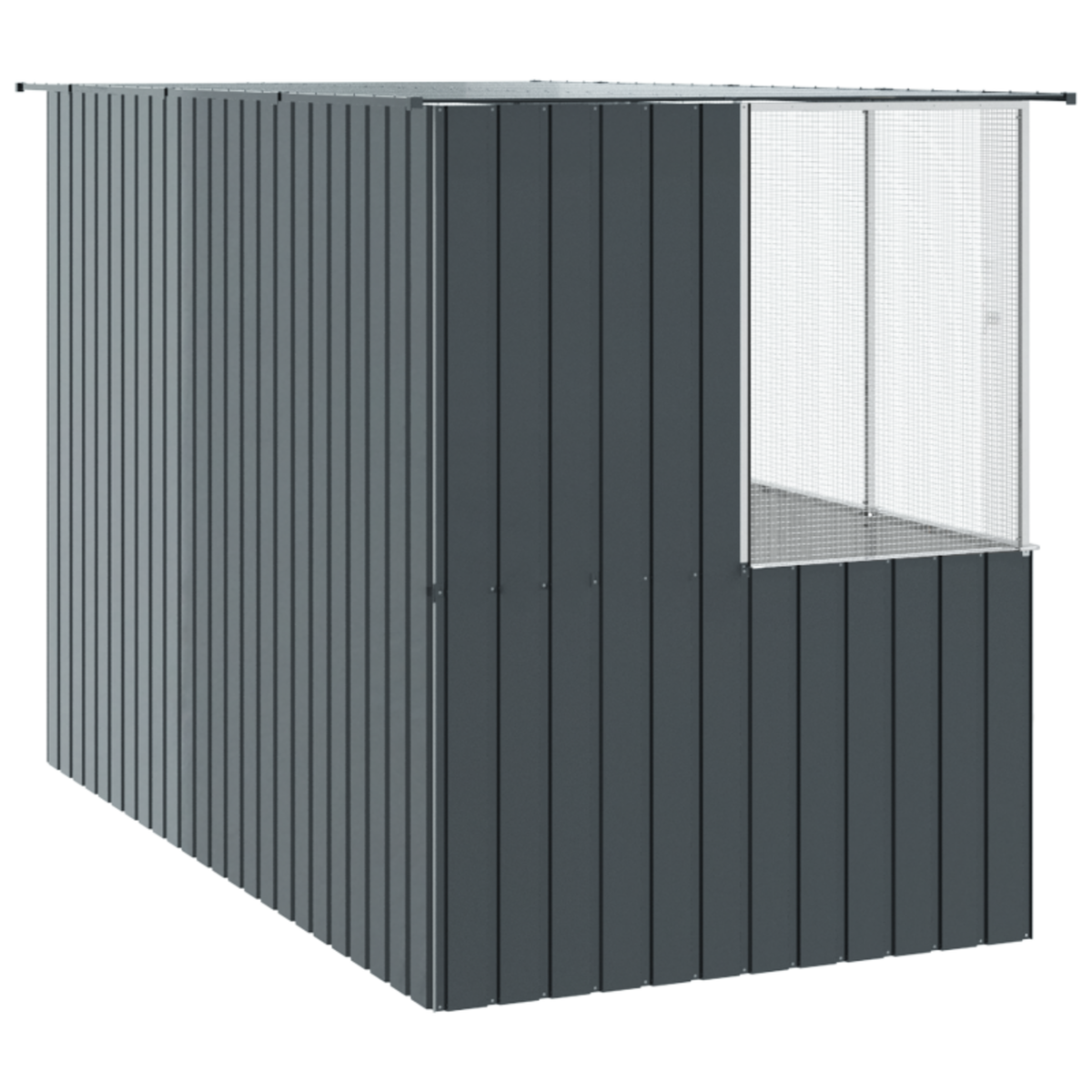 VIDAXL Cage à oiseaux Anthracite 215x78x200 cm Acier galvanisé