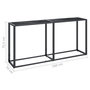 Voir la diapositive 6 : VIDAXL Table console Marbre noir 160x35x75,5 cm Verre trempe
