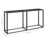 Voir la diapositive 6 : VIDAXL Table console Marbre noir 160x35x75,5 cm Verre trempe