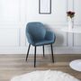 Voir la diapositive 2 : The Home Deco Factory 2 Fauteuils de table design velours Giulia