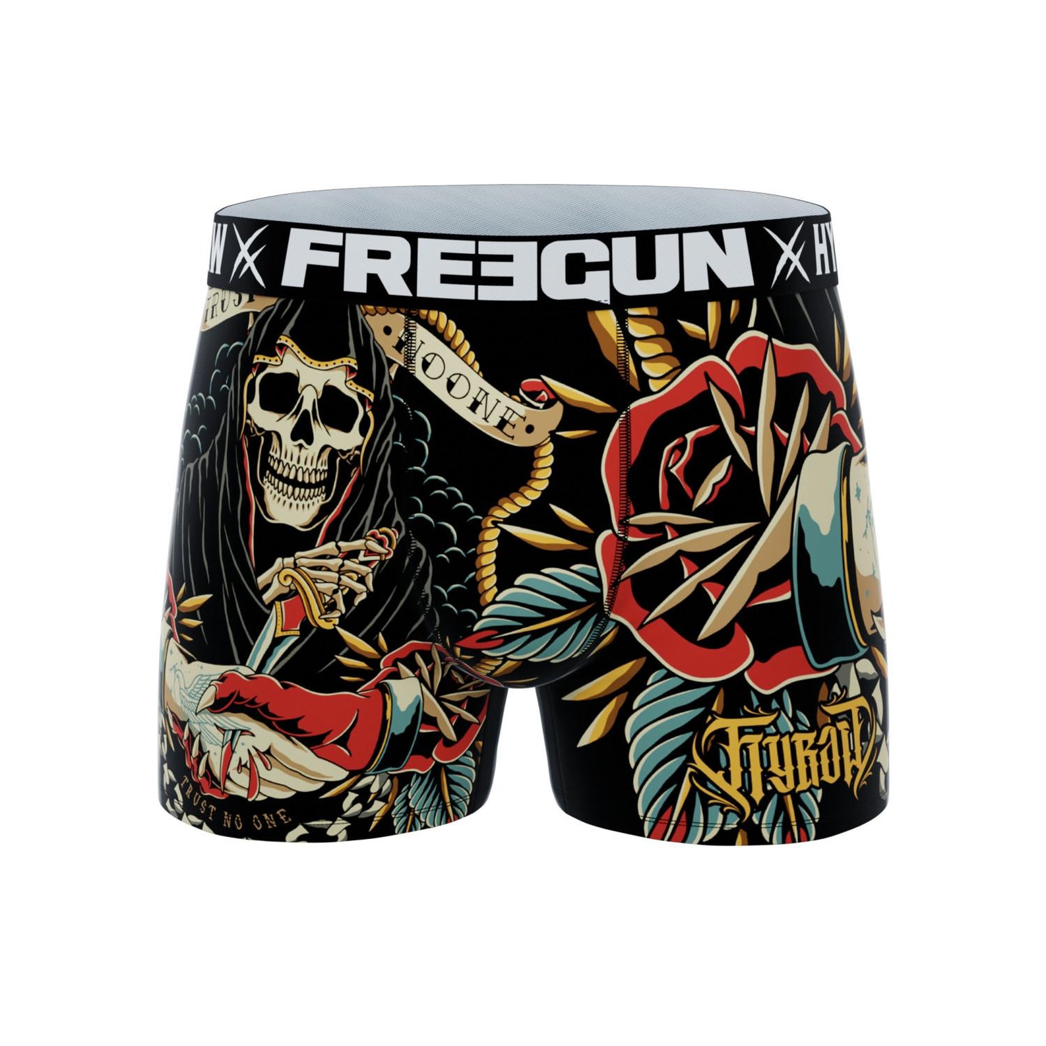 Voir la diapositive 4 : FREEGUN Lot de 4 boxers homme Hyraw