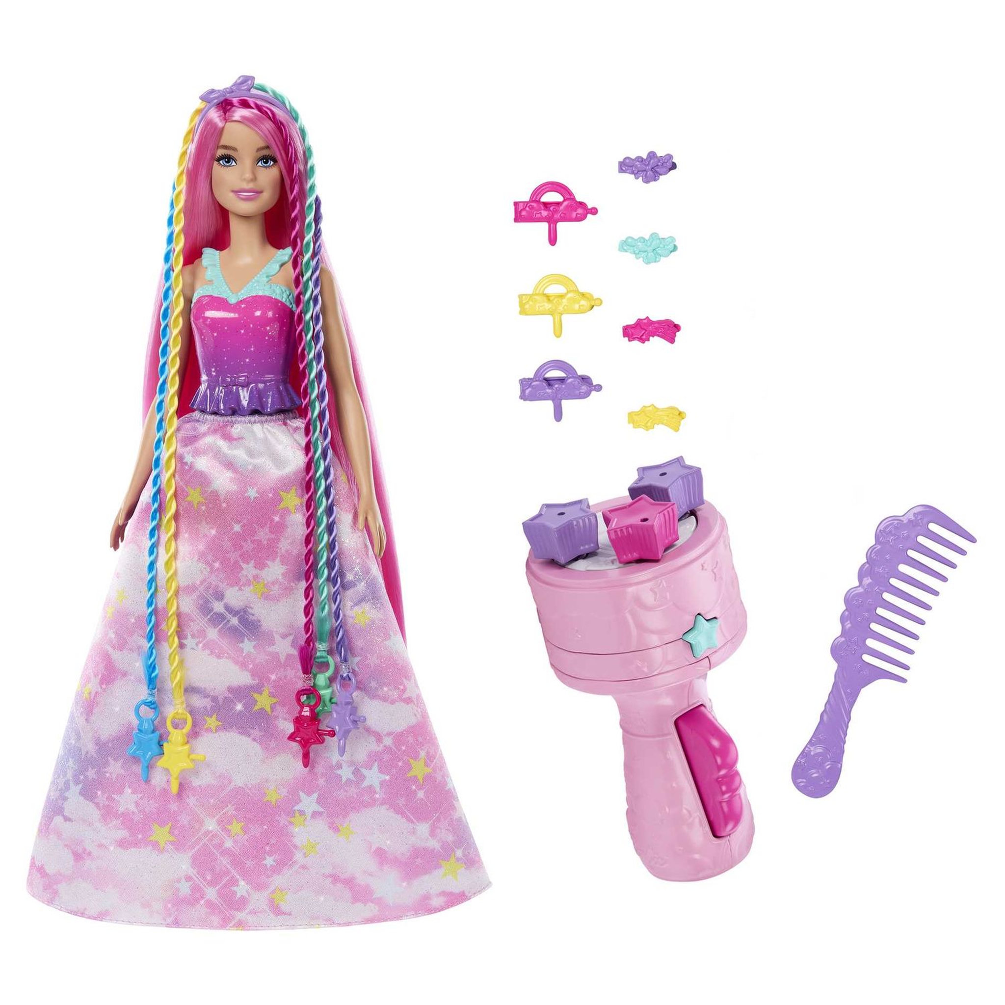 Voir la diapositive 2 : BARBIE Poupée Barbie tresses magiques 