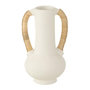Voir la diapositive 1 : Paris Prix Vase Amphore Déco  Léo  35cm Blanc & Naturel