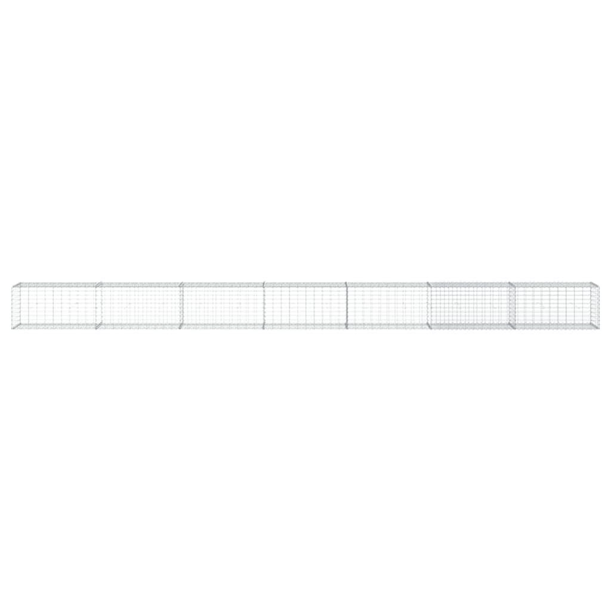 Voir la diapositive 3 : VIDAXL Panier gabion avec couvercle 700x50x50 cm fer galvanise