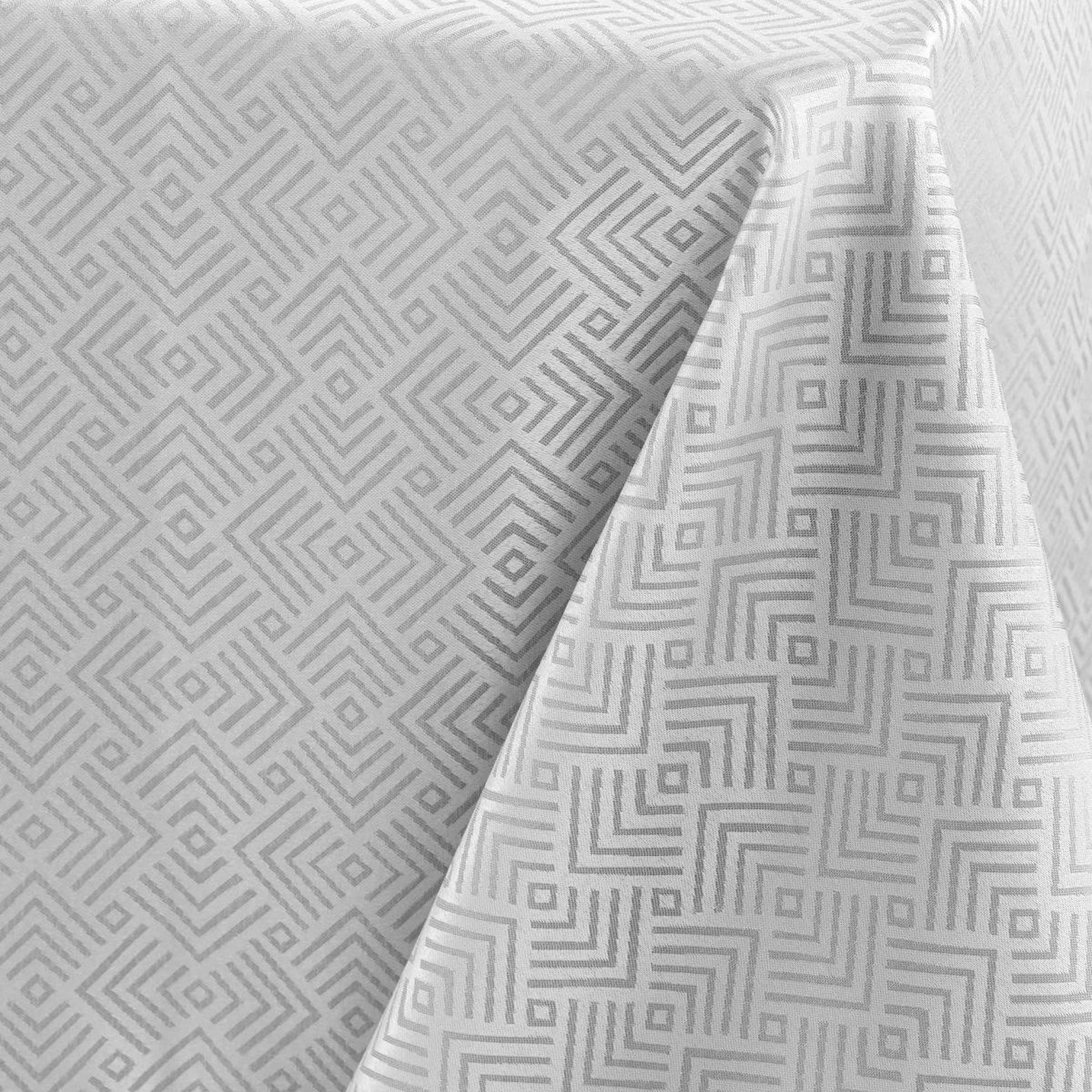 Voir la diapositive 3 : Douceur d'Intérieur Nappe jacquard imprimé  azuline  140x250cm gris