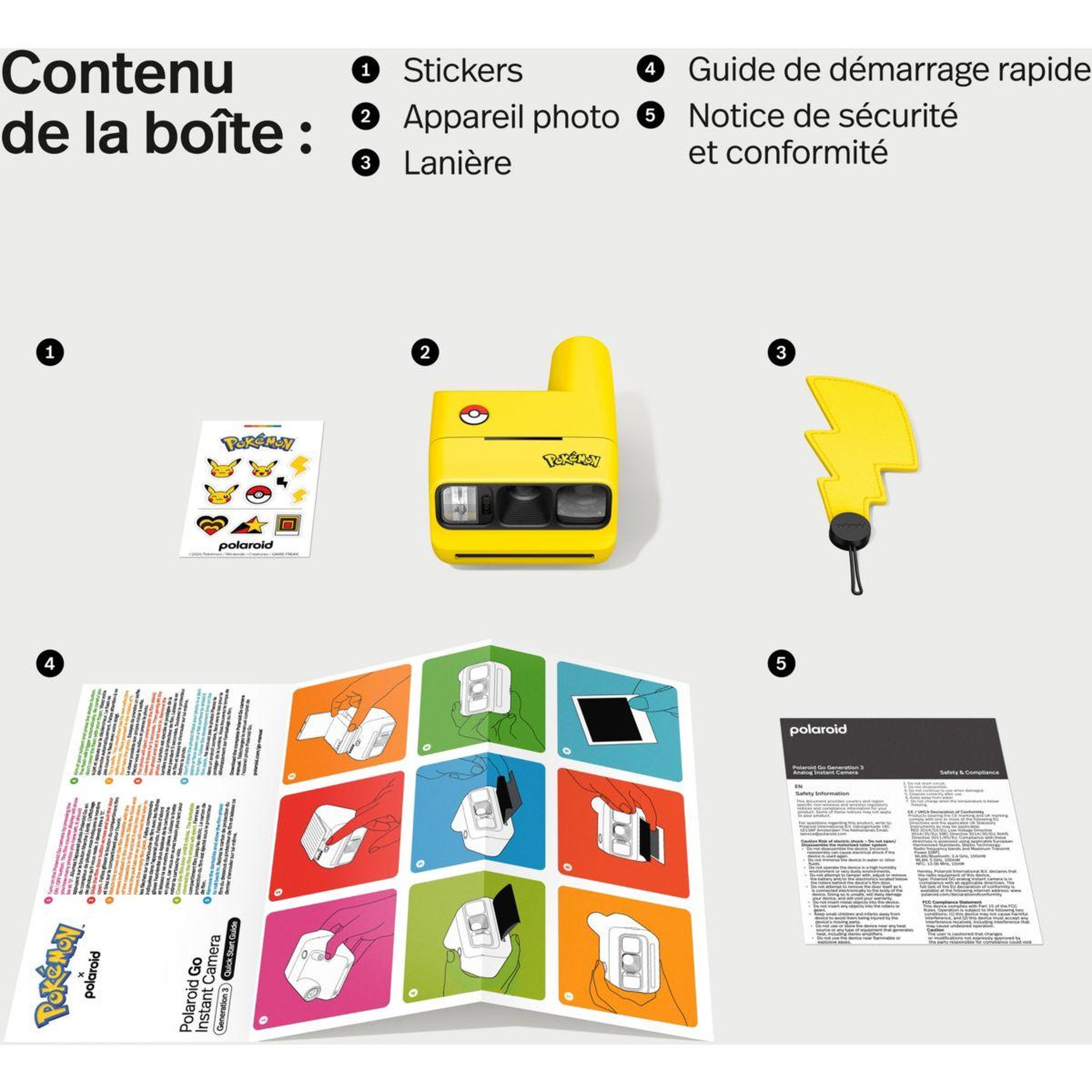 Voir la diapositive 5 : POLAROID Appareil photo Instantané Go Gen 3 Pokemon Pikachu Edition