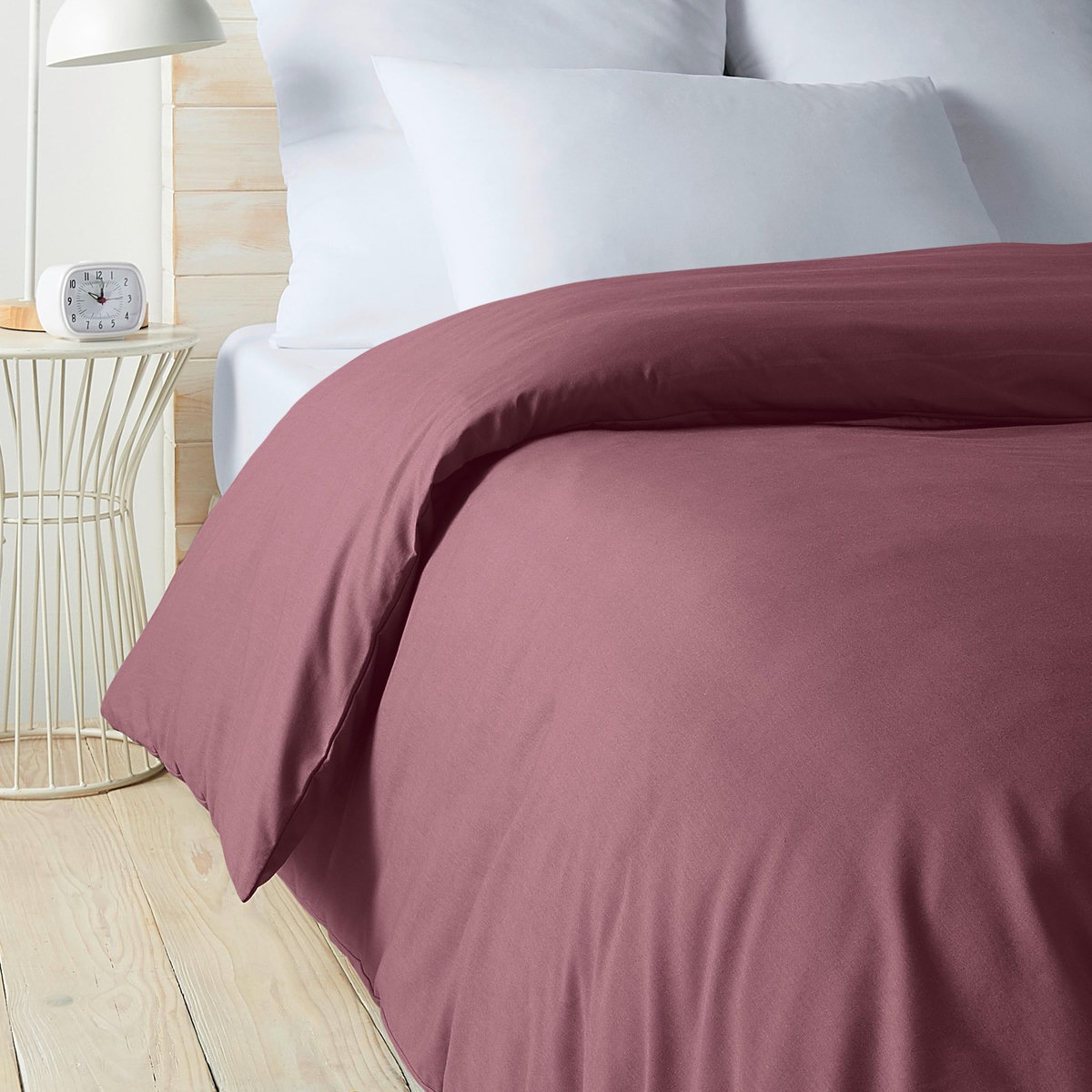 ACTUEL Housse de couette unie en percale de coton 70 fils - collection permanente