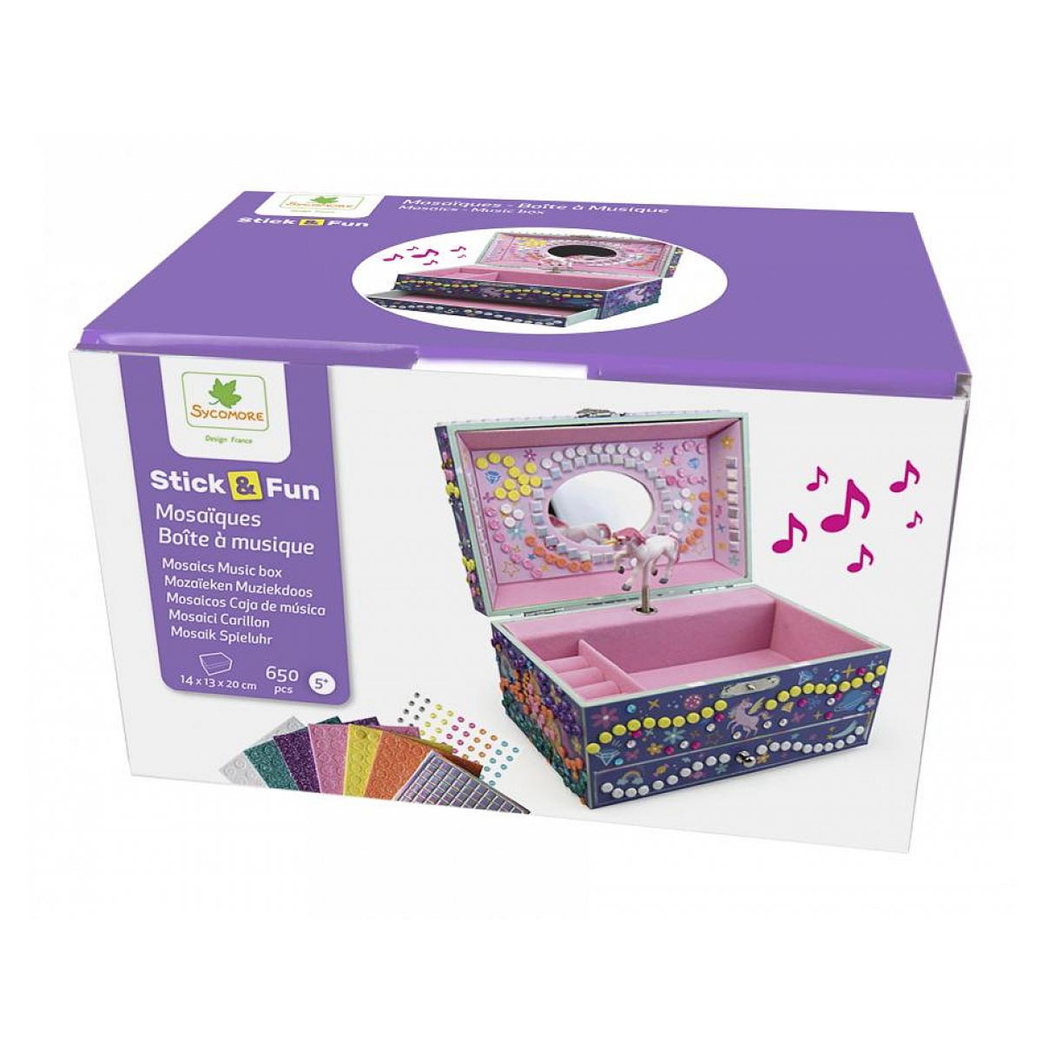 Au Sycomore Stick n fun - 3d mosaiques - boÎte a musique